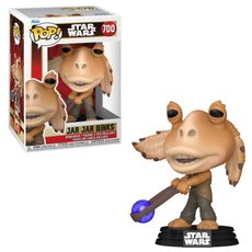 Boneco Funko Pop! Star Wars A Ameaça Fantasma - Jar Jar Binks com Booma Balls