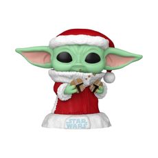 Boneco Funko Pop! Star Wars Mandalorian - Grogu com Biscoito de Natal