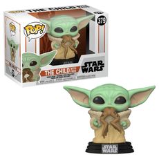 Boneco Funko Pop! Star Wars Mandalorian - Baby Yoda com Sapo