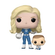 Boneco Funko Pop! & Buddy Marvel Quarteto Fantástico - Mulher Invisível e Franklin