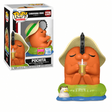Boneco Funko Pop! Exclusivo SDCC Chainsaw Man Pochita com Chapéu de Sol